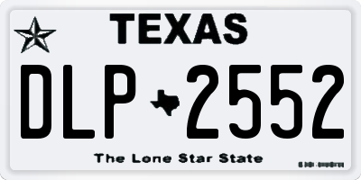 TX license plate DLP2552