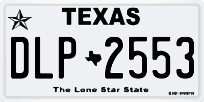 TX license plate DLP2553