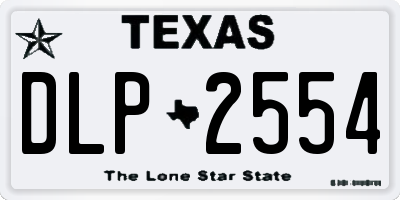 TX license plate DLP2554