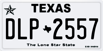 TX license plate DLP2557