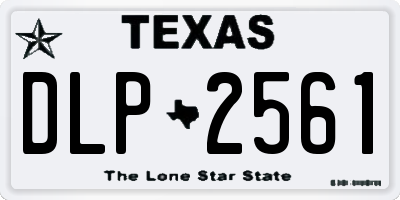 TX license plate DLP2561