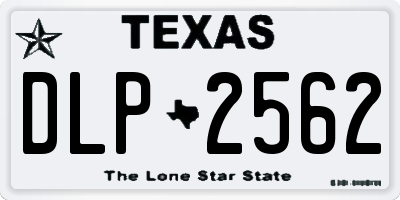 TX license plate DLP2562