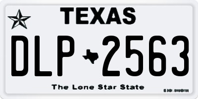 TX license plate DLP2563