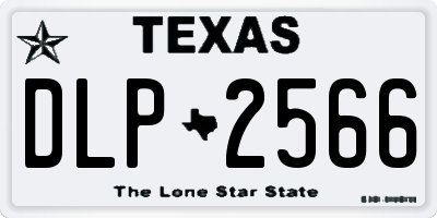 TX license plate DLP2566