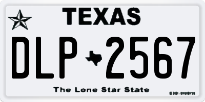 TX license plate DLP2567