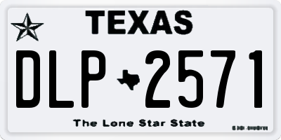 TX license plate DLP2571