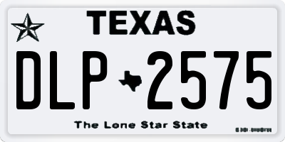 TX license plate DLP2575