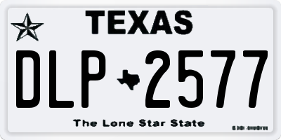 TX license plate DLP2577