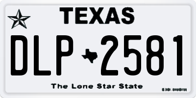 TX license plate DLP2581