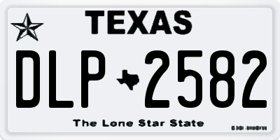 TX license plate DLP2582