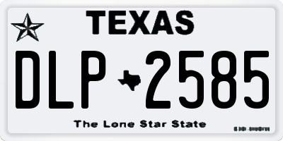 TX license plate DLP2585