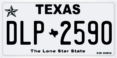 TX license plate DLP2590