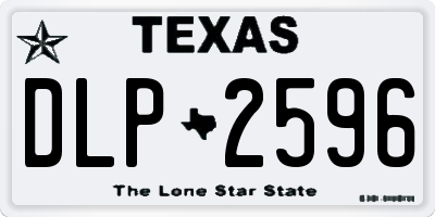 TX license plate DLP2596