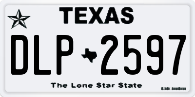 TX license plate DLP2597