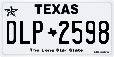 TX license plate DLP2598