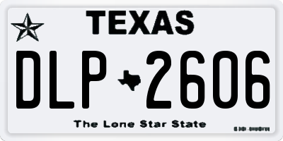TX license plate DLP2606