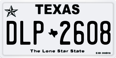 TX license plate DLP2608