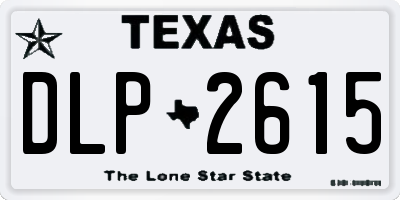 TX license plate DLP2615