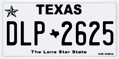 TX license plate DLP2625