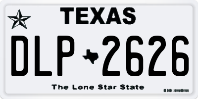 TX license plate DLP2626