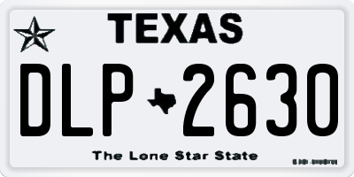 TX license plate DLP2630