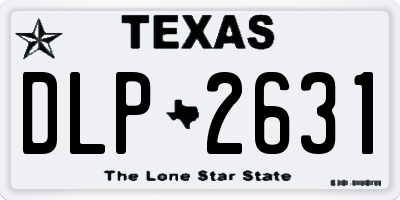 TX license plate DLP2631