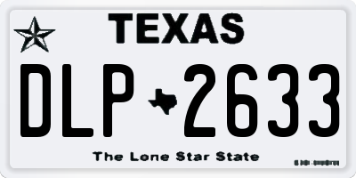 TX license plate DLP2633