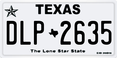 TX license plate DLP2635