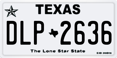 TX license plate DLP2636