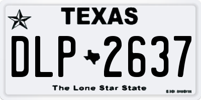 TX license plate DLP2637