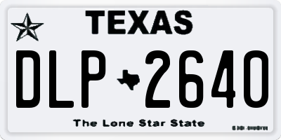 TX license plate DLP2640