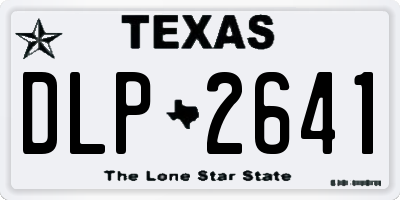 TX license plate DLP2641