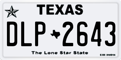 TX license plate DLP2643