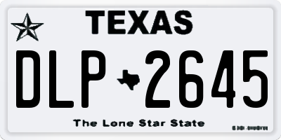 TX license plate DLP2645