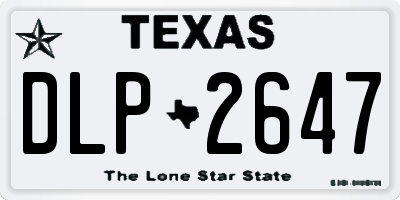 TX license plate DLP2647