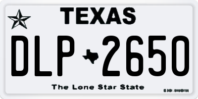 TX license plate DLP2650