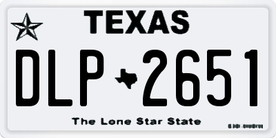 TX license plate DLP2651