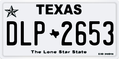 TX license plate DLP2653