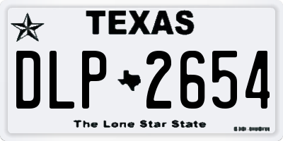 TX license plate DLP2654
