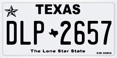TX license plate DLP2657