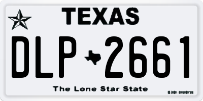 TX license plate DLP2661