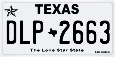 TX license plate DLP2663