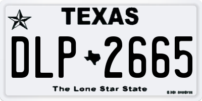 TX license plate DLP2665