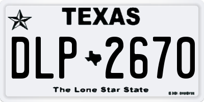 TX license plate DLP2670