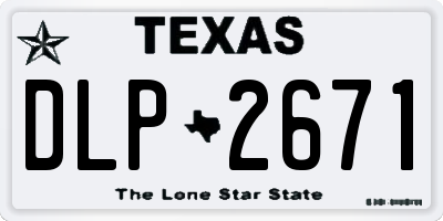 TX license plate DLP2671
