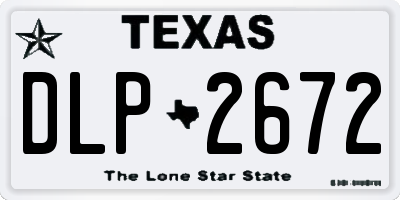 TX license plate DLP2672