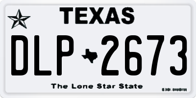 TX license plate DLP2673