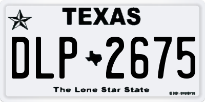 TX license plate DLP2675