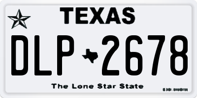 TX license plate DLP2678