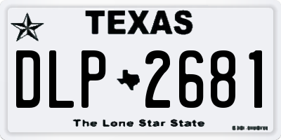 TX license plate DLP2681
